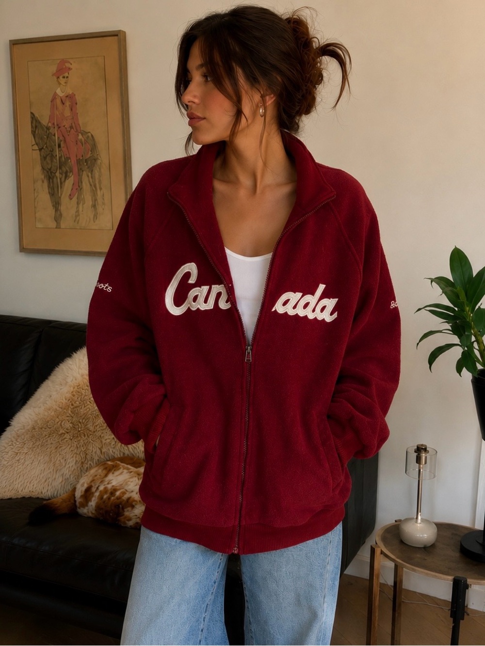 Roots Team Canada 2002 Salt Lake City Olympic Fleece Jacket